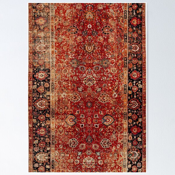 Item preview, 17th Century Afghanistan Rug Print designed and sold by Vicky Brago-Mitchell®.
