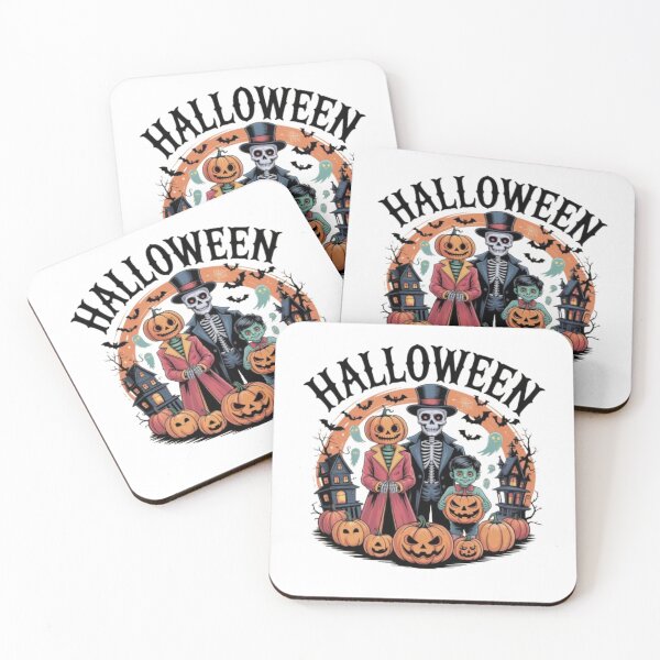 Item preview, Vintage Halloween Skeleton, Pumpkin Head & Monster Kid – Retro Spooky Haunted House Design for Horror Fans designed and sold by GemBob Creations.