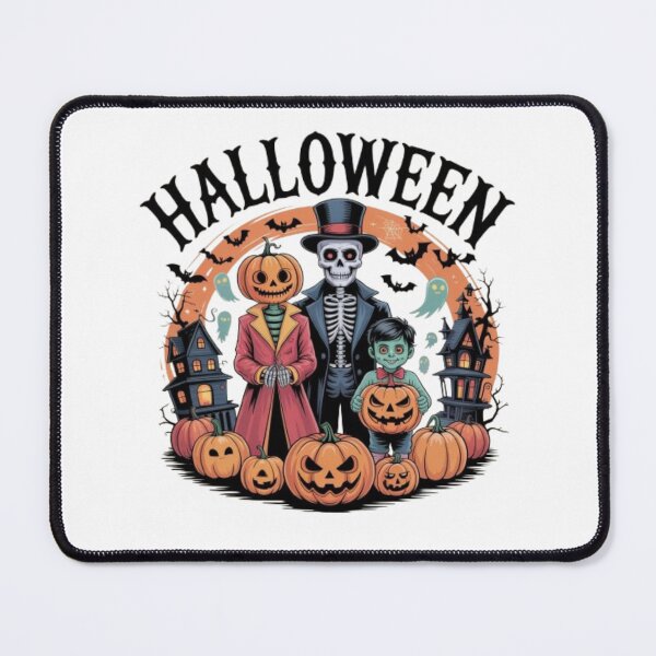 Item preview, Vintage Halloween Skeleton, Pumpkin Head & Monster Kid – Retro Spooky Haunted House Design for Horror Fans designed and sold by GemBob Creations.