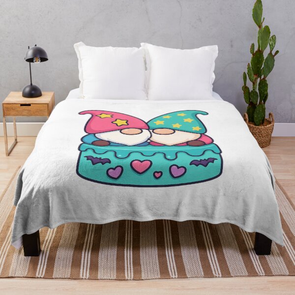 Item preview, Two Gnomes on Two-Tier Turquoise Cake – Cute Dessert Tee designed and sold by PrintCreations9.
