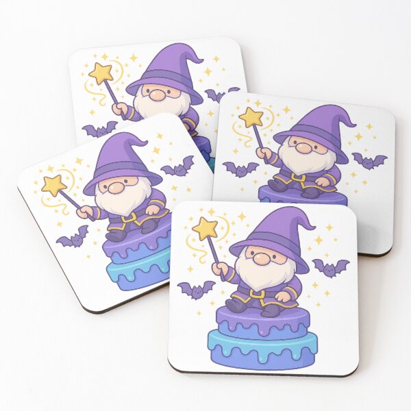 Item preview, Wizard Gnome on Two-Tier Purple-and-Teal Cake – Cute Dessert Tee designed and sold by PrintCreations9.