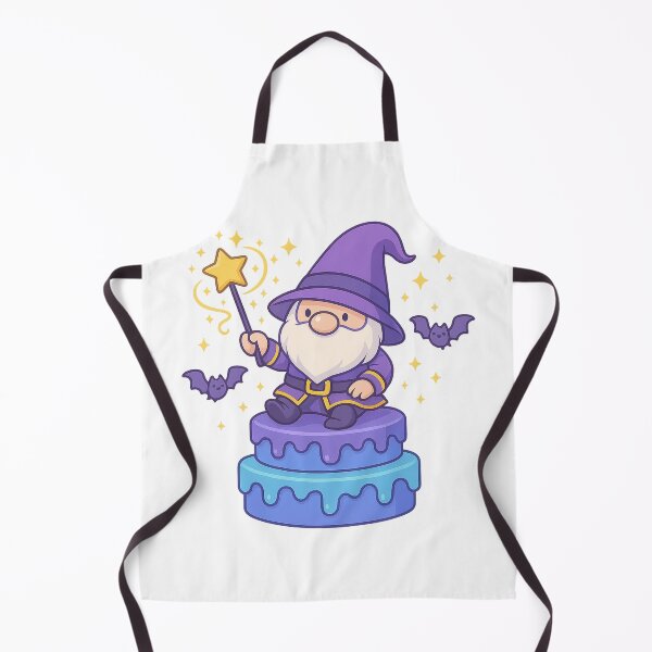 Item preview, Wizard Gnome on Two-Tier Purple-and-Teal Cake – Cute Dessert Tee designed and sold by PrintCreations9.
