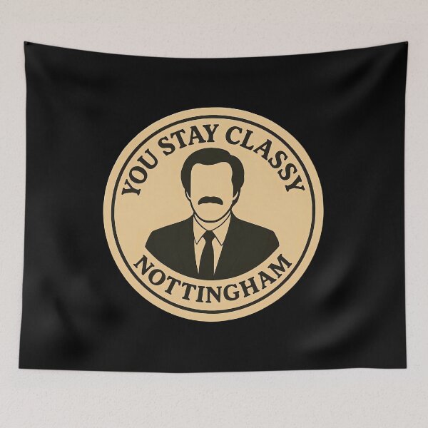 Item preview, Anchorman Inspired Retro UK Print: Nottingham designed and sold by PinUpPizzazz.