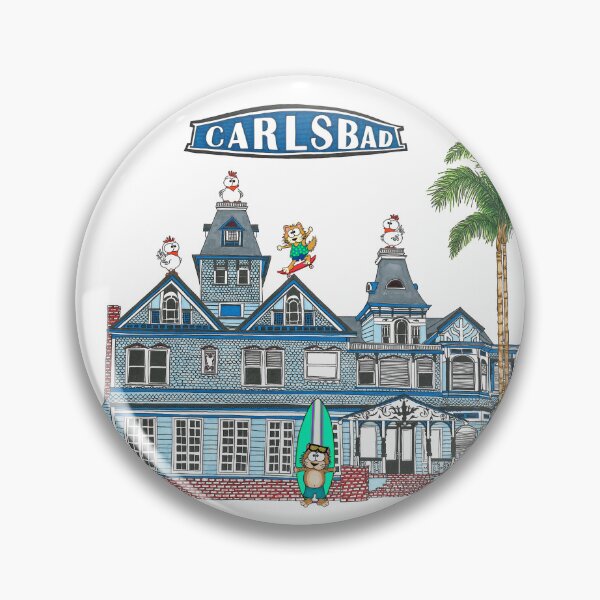 Item preview, Beach City Carlsbad Historic Twin Inns with Skater & Surfer designed and sold by Belknap.