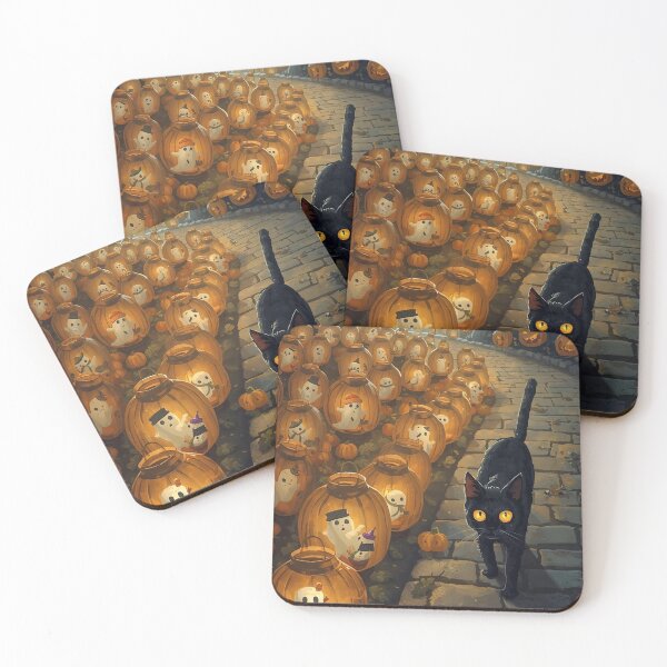 Item preview, The Lantern Parade of Lost Whispers – Cozy Ghosts & Midnight Cat designed and sold by ArtivaNest.