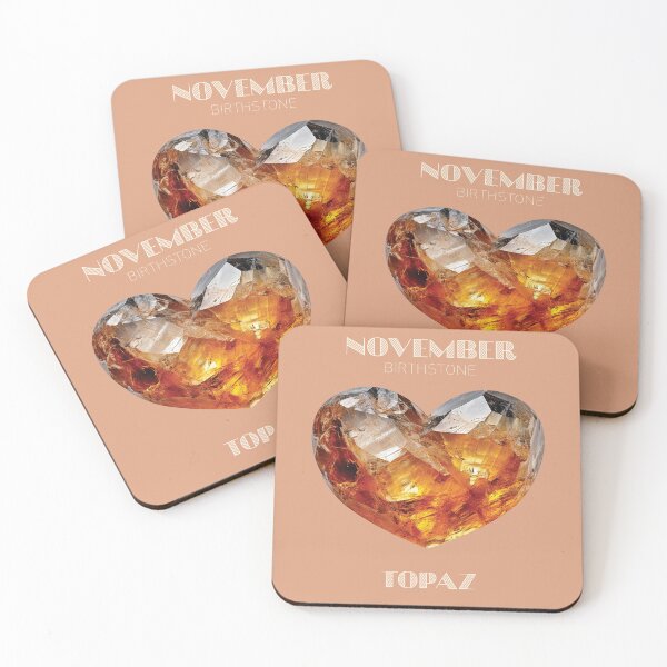 Item preview, November Birthstone - Topaz Heart Poster designed and sold by fatchairprint.