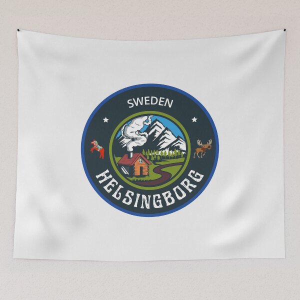 Item preview, Helsingborg Sweden Emblem | Scandinavian Travel Badge Design designed and sold by World Designs.