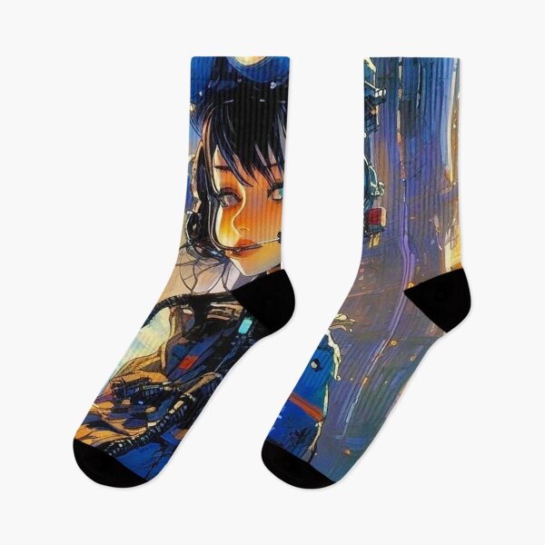 Item preview, Anime Cyberpunk Hacker - Sci Fi Art concept designed and sold by Delerat7.