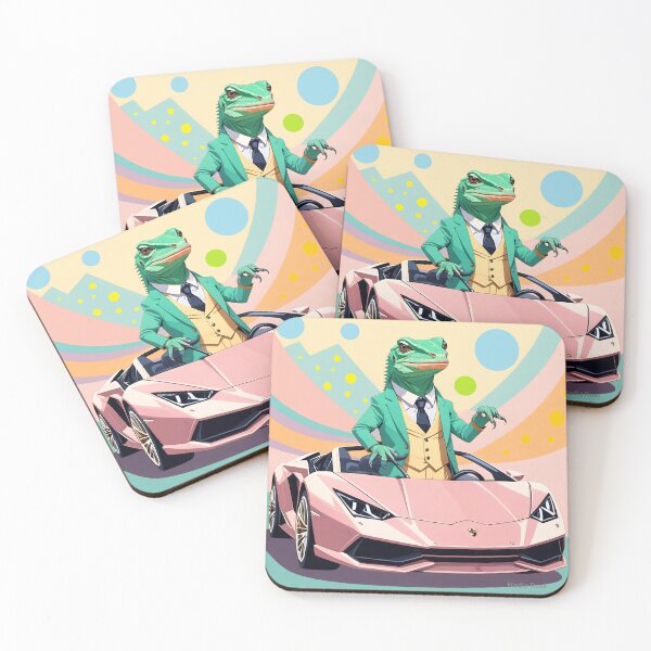 Item preview, Lizard in a Fast Car designed and sold by Nadia Russ Design.
