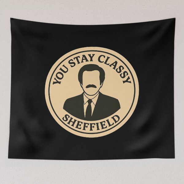 Item preview, Anchorman Inspired Retro UK Print: Sheffield designed and sold by PinUpPizzazz.