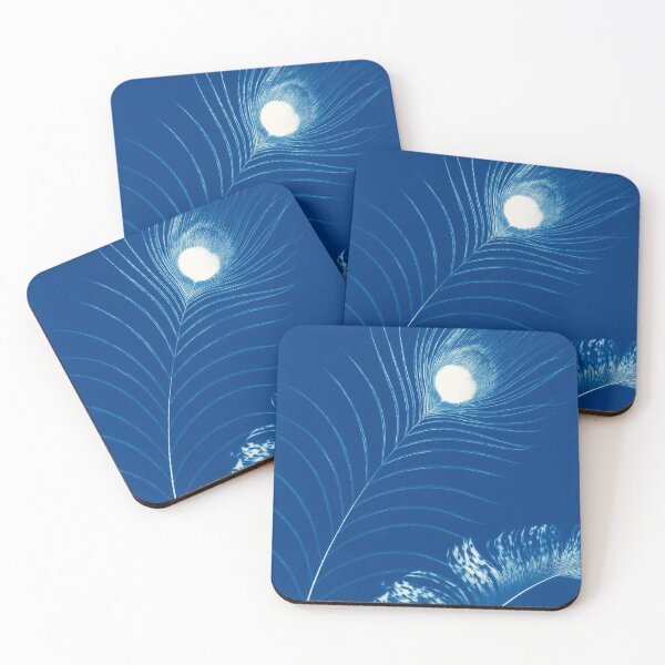 Item preview, Peacock Feather – Botanical Blue and White Minimalist designed and sold by liminallayers.