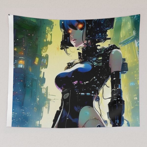 Item preview, Ghost Activated!  Anime Cyberpunk Agent - Sci Fi Art concept designed and sold by Delerat7.