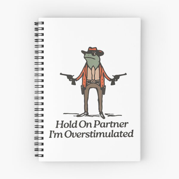 Item preview, Hold On Partner I'm Overstimulated Frog Meme designed and sold by FerminVigo.