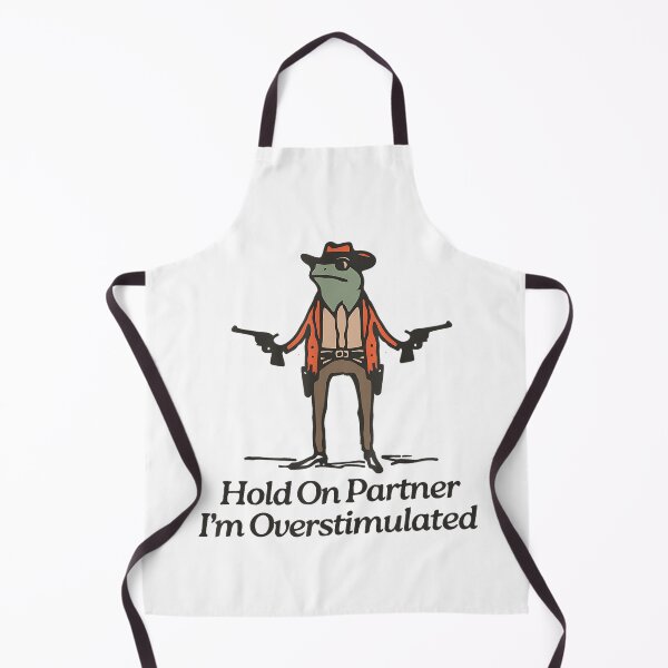 Item preview, Hold On Partner I'm Overstimulated Frog Meme designed and sold by FerminVigo.