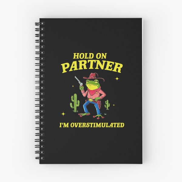 Item preview, Hold On Partner I'm Overstimulated Frog Meme designed and sold by FerminVigo.