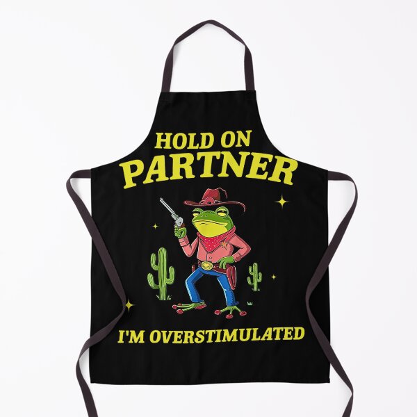 Item preview, Hold On Partner I'm Overstimulated Frog Meme designed and sold by FerminVigo.