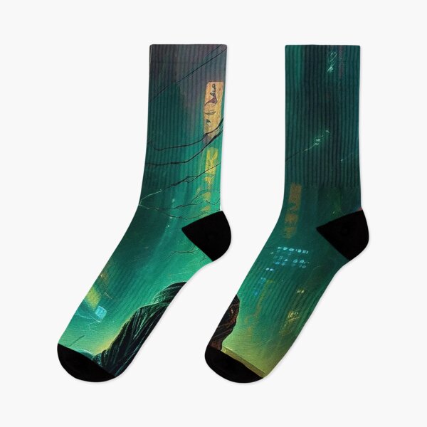 Item preview, Hard Rain, Cyberpunk Nights - Sci Fi Art concept designed and sold by Delerat7.