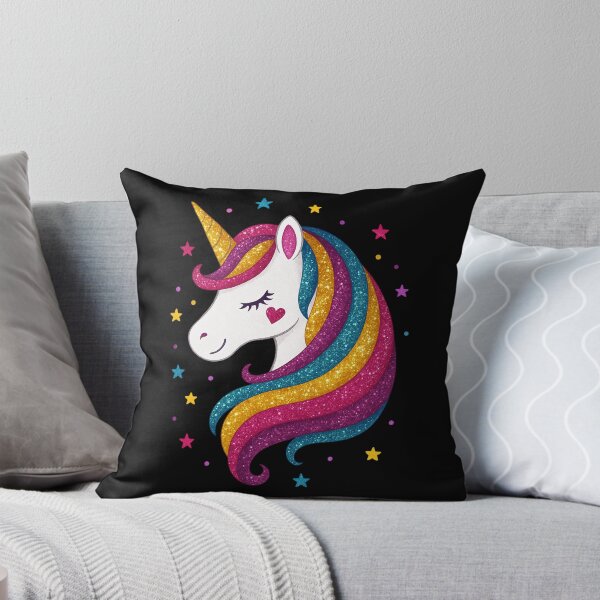 Item preview, Magical Glitter Unicorn Art – Sparkling Rainbow Fantasy Design designed and sold by DreamiCanvas.