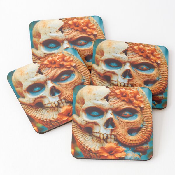 Item preview, Caribbean Tribal Skull – Hibiscus, Lambi & Mystical Ambiance - Pictorial work. designed and sold by Ralek.