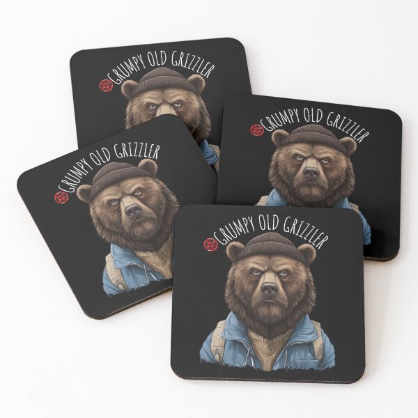 Item preview, Grumpy Old Grizzler Funny Bear Design for Men designed and sold by MTJ-Mushrooms.