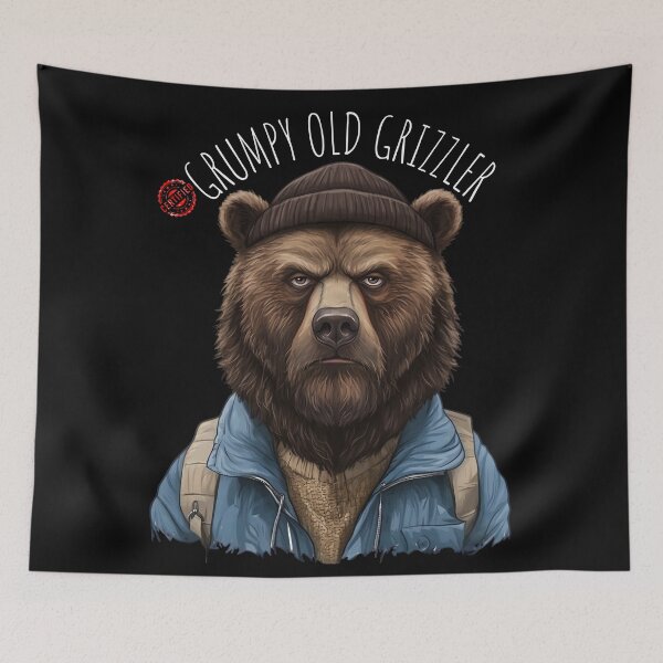 Item preview, Grumpy Old Grizzler Funny Bear Design for Men designed and sold by MTJ-Mushrooms.