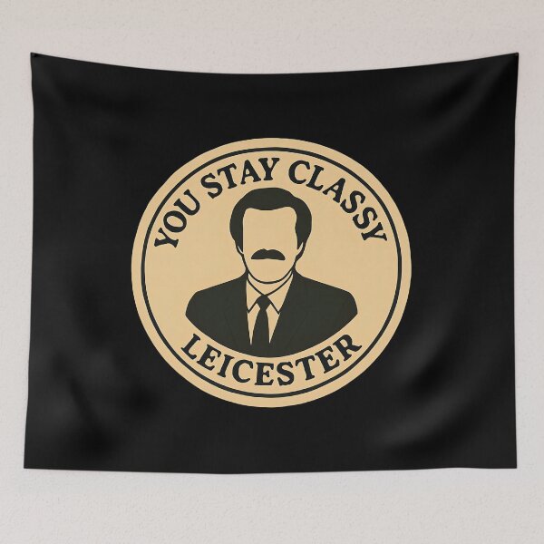 Item preview, Anchorman Inspired Retro UK Print: Leicester designed and sold by PinUpPizzazz.