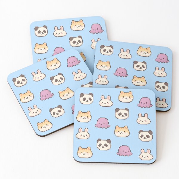 Item preview, Cute 8-Bit Animal Pattern | Kawaii Pixel Art designed and sold by Beezy-Kneez.