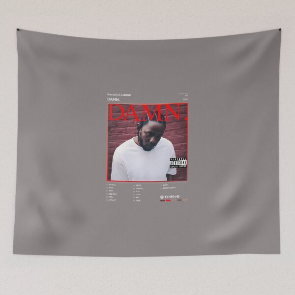 Item preview, KENDRICK-LAMAR---DAMN.-TRACKLIST-ALBUM-T-SHIRT designed and sold by jerilynsaberpro.