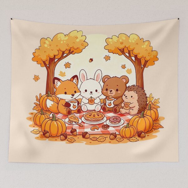Item preview, Forest Friends Autumn Picnic — Cozy Fall Gathering designed and sold by Aileen404.