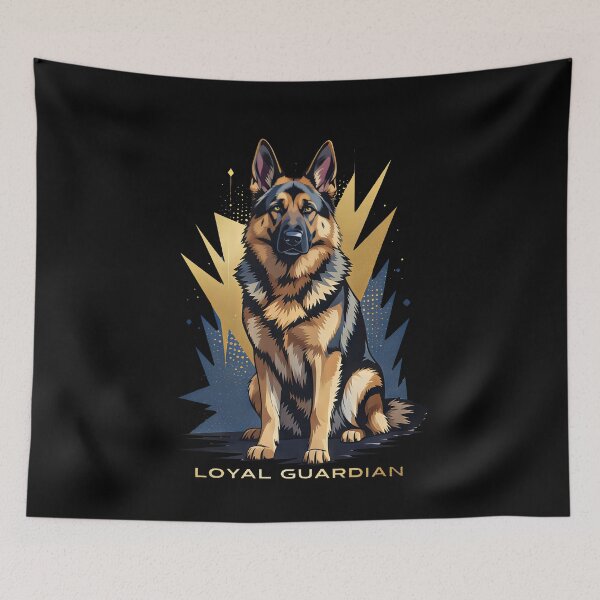Item preview, Loyal Guardian Abstract Canine Art designed and sold by zoughlal.