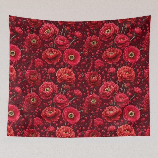 Item preview, Colorful Flourishing Ranunculus For Fall Celebration designed and sold by RoyalStarsPatts.