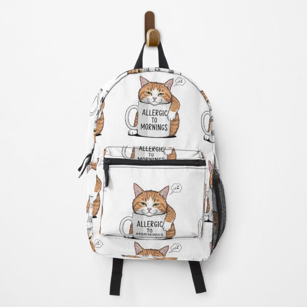 Item preview, Allergic to Mornings Funny Cat Coffee Mug Design designed and sold by infliex.