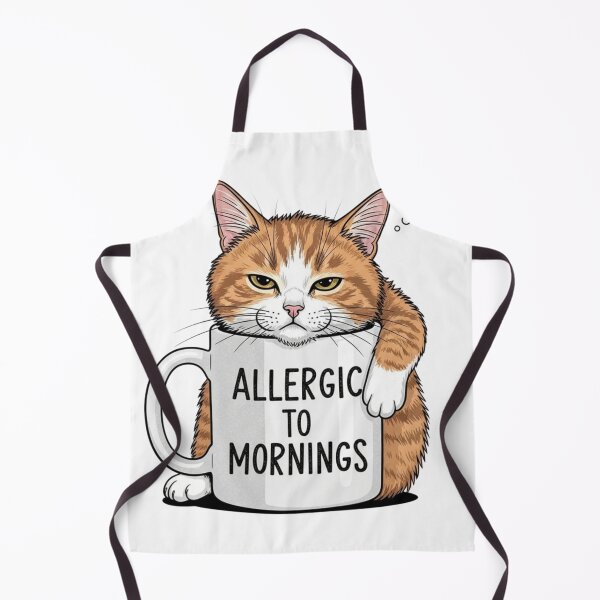 Item preview, Allergic to Mornings Funny Cat Coffee Mug Design designed and sold by infliex.