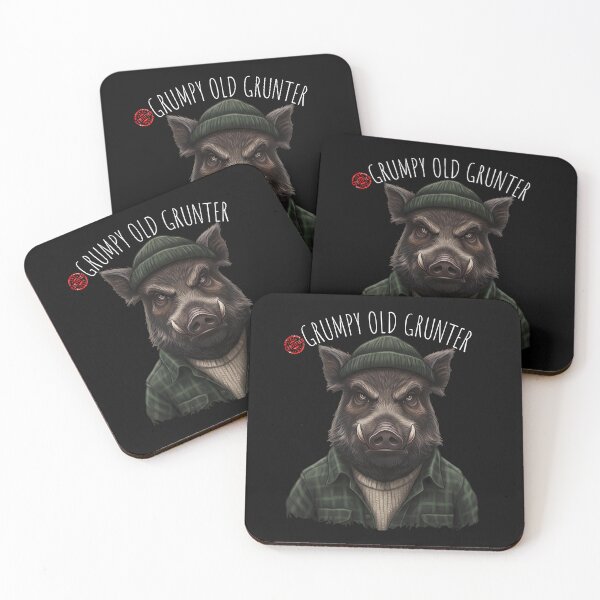 Item preview, Grumpy Old Grunter Funny Boar Design for Men designed and sold by MTJ-Mushrooms.