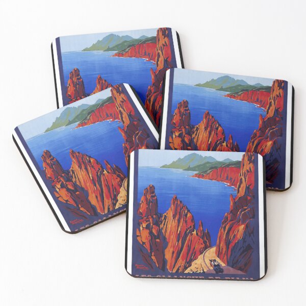 Item preview, Vintage Art Deco Travel Poster | Les Calanche de Piana Corsica | Roger Broders 1920s Adventure & Exploration designed and sold by artofuniverse.