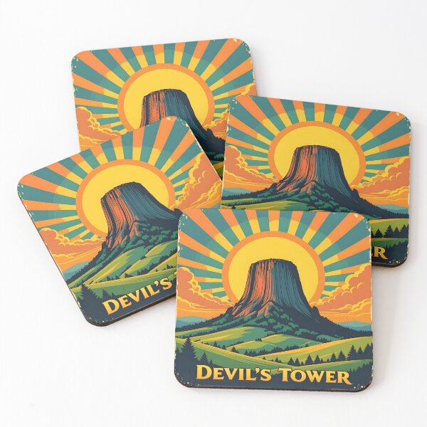 Item preview, Devils Tower: Vintage-Style Painterly Travel Poster designed and sold by LSVart.