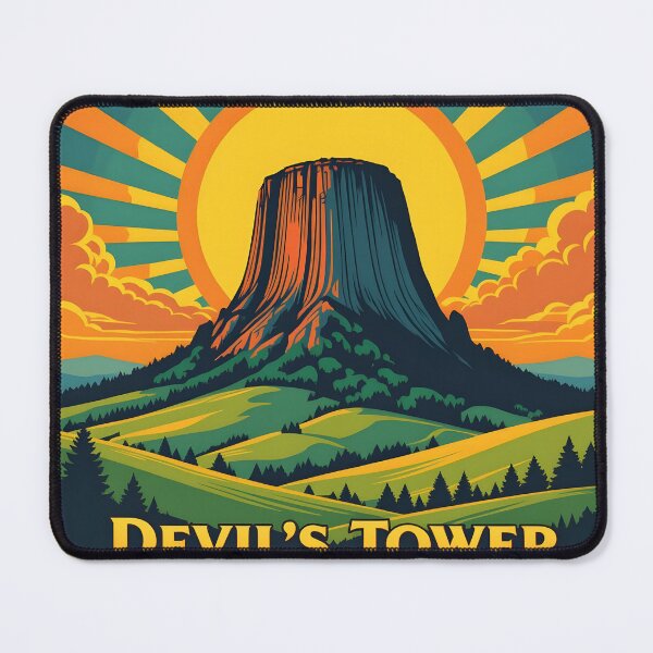 Item preview, Devils Tower: Vintage-Style Painterly Travel Poster designed and sold by LSVart.
