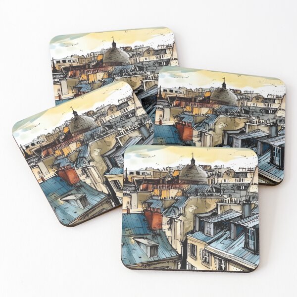 Item preview, Paris Rooftops – Paris Skyline Illustration designed and sold by mliotard.