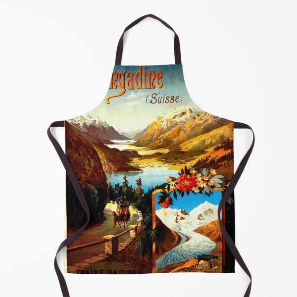 Item preview, Vintage Upper Engadine Travel Poster | Swiss Alps Art | Chemins de Fer de l'Est | Early 20th Century Scenic Railway Print designed and sold by artofuniverse.