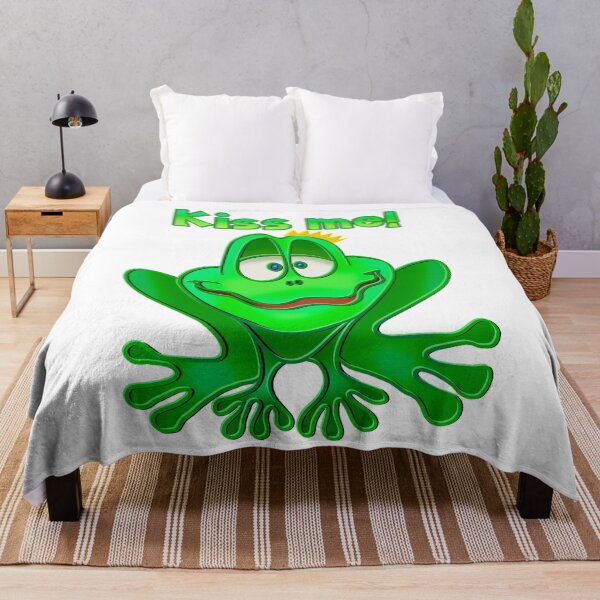 Item preview, Kiss Me Frog Prince – Cute Frog with Crown Fairytale Design designed and sold by DaveDanchuk.