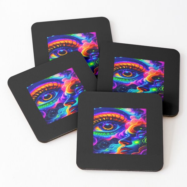 Item preview, Neon Eye of Creation — Psychedelic Visionary Art designed and sold by LINGLYPHIX.