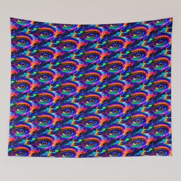 Item preview, Neon Eye of Creation — Psychedelic Visionary Art designed and sold by LINGLYPHIX.