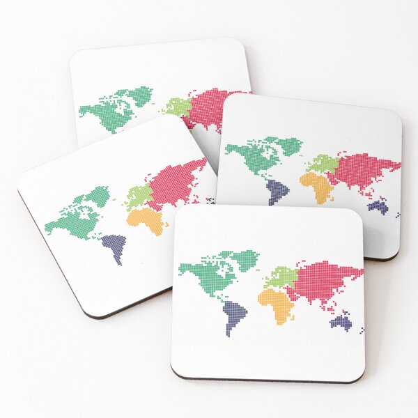 Item preview, Pixel Art World Map designed and sold by favoritebubble.