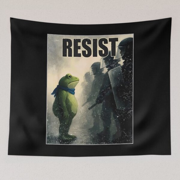 Item preview, Portland Frog Protest, Anti ICE, Anti Fascism, Anti Trump, Vintage Activist, Resistance designed and sold by Haupalette.