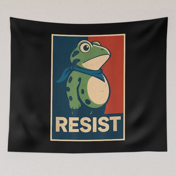 Item preview, Portland Frog Protest, Anti ICE, Anti Fascism, Anti Trump, Vintage Activist, Resistance designed and sold by Haupalette.