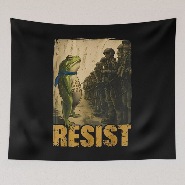 Item preview, Portland Frog Protest, Anti ICE, Anti Fascism, Anti Trump, Vintage Activist, Resistance designed and sold by Haupalette.