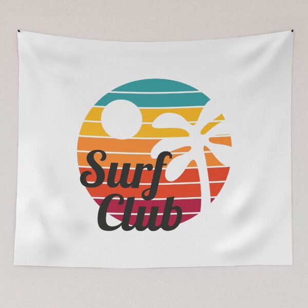 Item preview, Surf Club – Retro Beach Vibes for Surfers and Ocean Lovers designed and sold by favoritebubble.