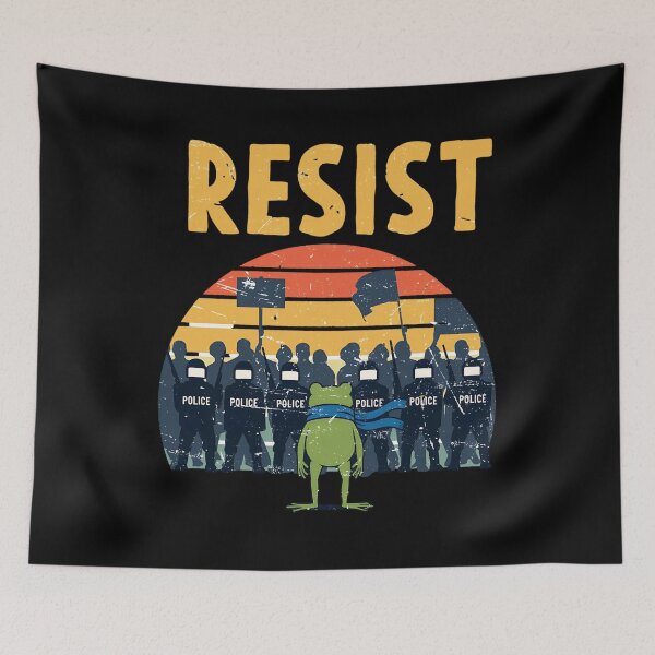 Item preview, Portland Frog Protest, Anti ICE, Anti Fascism, Anti Trump, Vintage Activist, Resistance designed and sold by Haupalette.