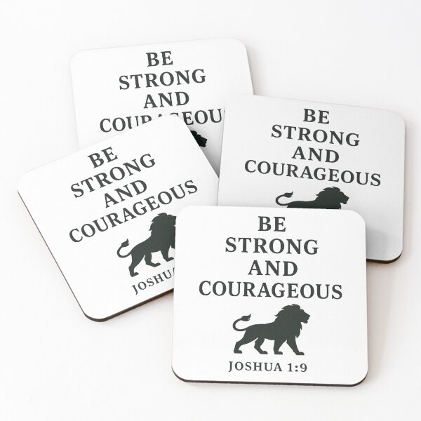 Item preview, Be Strong and Courageous Joshua 1:9 Christian Quote. designed and sold by loveandlightrb.