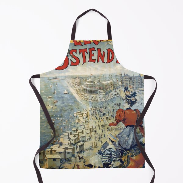 Item preview, Vintage Art Nouveau Travel Poster | Belle Époque Style | Summer in Ostend | Elegant Beach & Leisure Scene designed and sold by artofuniverse.